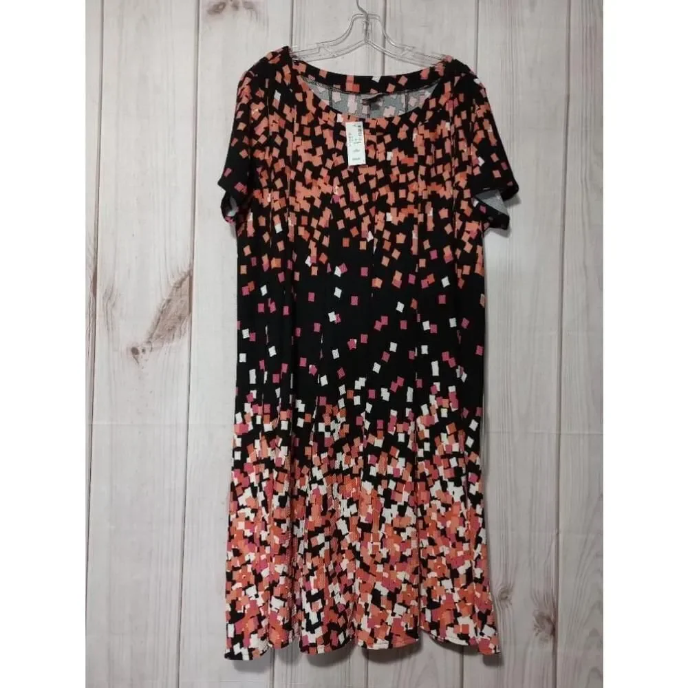 Avenue Dress Ladies 22 Black Coral Short sleeve‎ light weight
